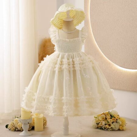 Butterfly dress with hat