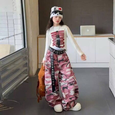 2 piece pink camo wear