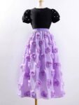 2 pice black and purple skirt set