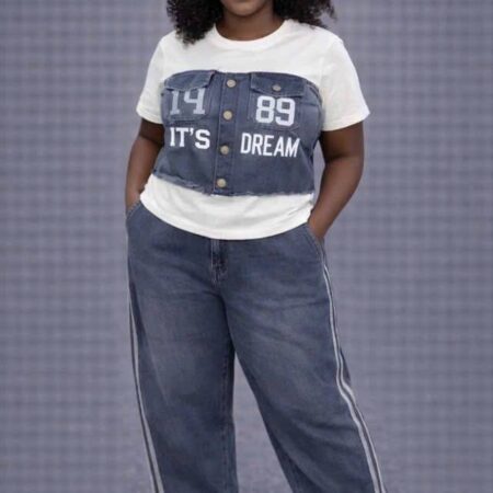 1989 quality 2 piece jeans set