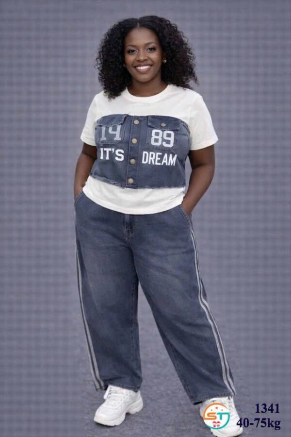 1989 quality 2 piece jeans set