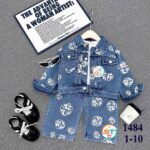 3 piece Jean jacket and white inner set