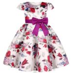 Flower print gown