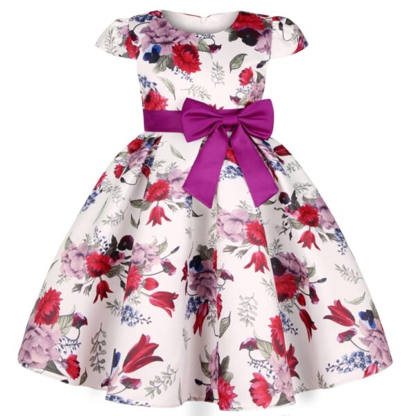 Flower print gown