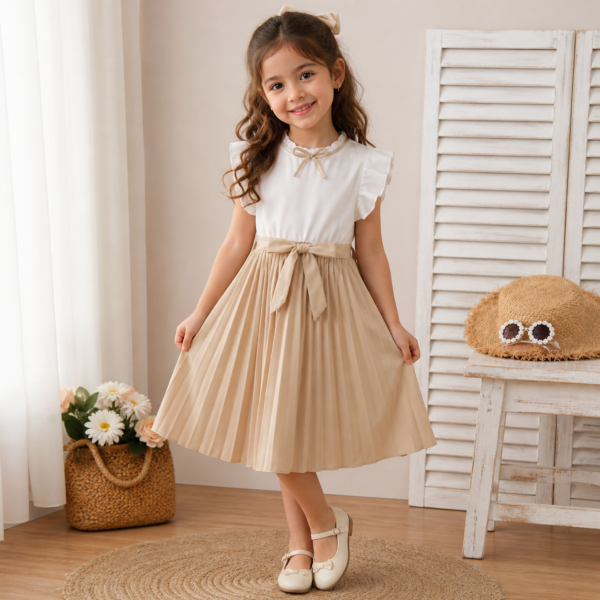 Flutter sleeve gown
