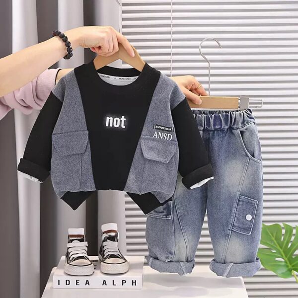 Trendy 2 piece denim set