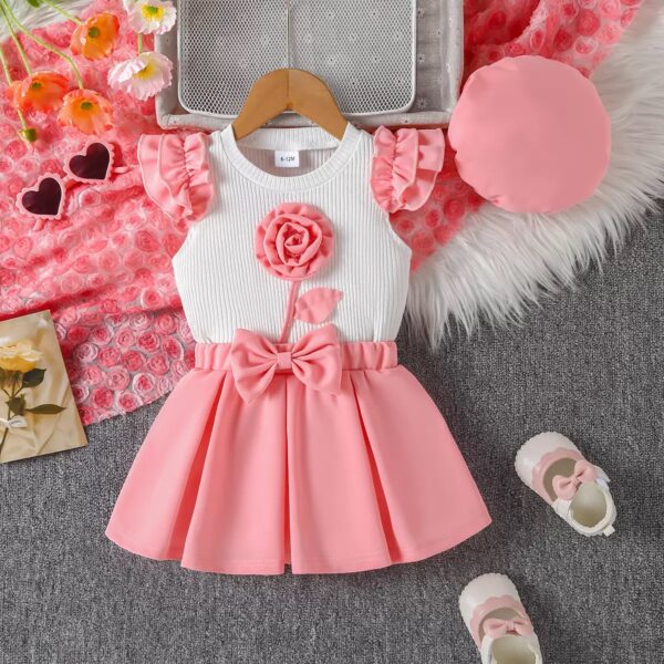 Floral ribbed 3piece wear