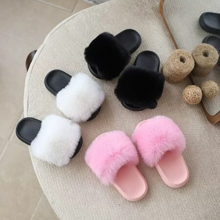 Fancy fur slippers
