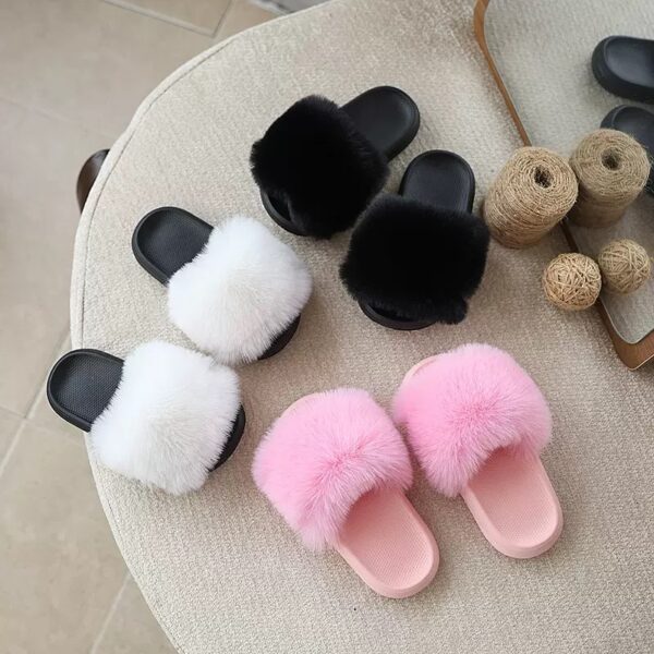 Fancy fur slippers