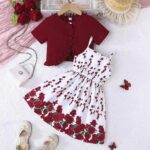 Rose pattern 2 piece set