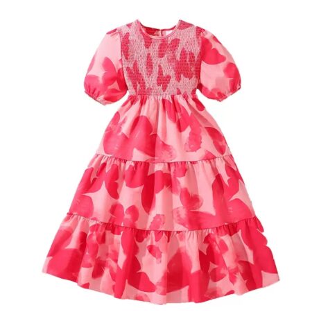 Butterfly print dress