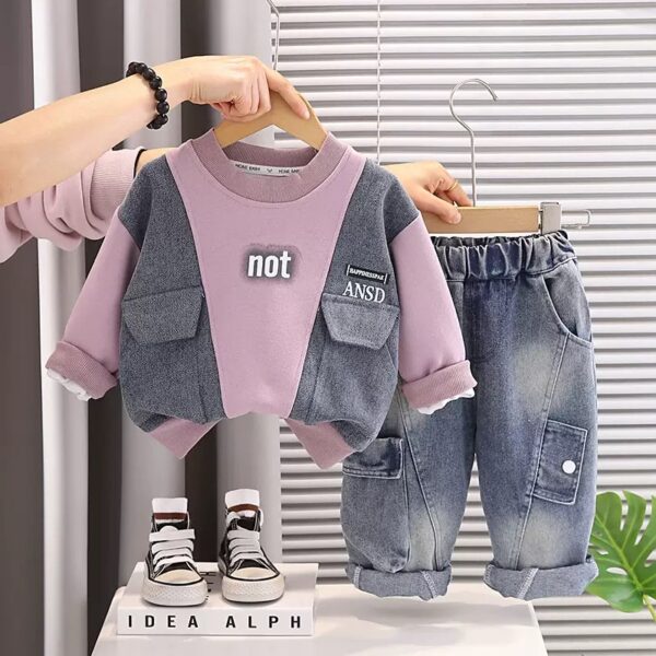 Trendy 2 piece denim set