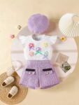 3 piece baby girl wear