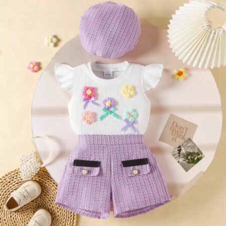 3 piece baby girl wear