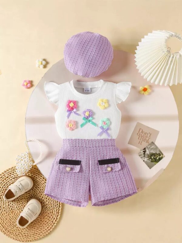 3 piece baby girl wear