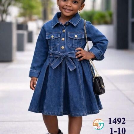 Denim gown set