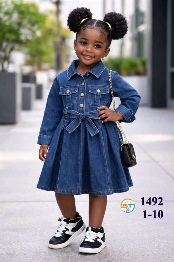 Denim gown set