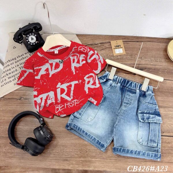 Red top 2 piece set