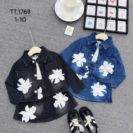 Floral bloom 3 piece skirt set