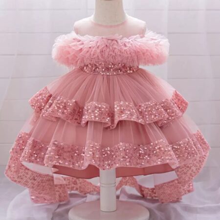 Pink petal princess dress