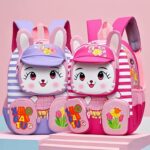 Rabbit head toddler school bag