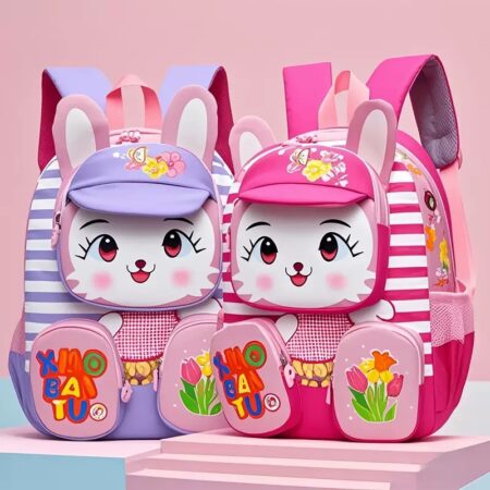 Rabbit head toddler school bag