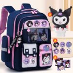 Kuromi big school bag (comes with accessories)
