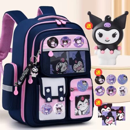 Kuromi big school bag (comes with accessories)