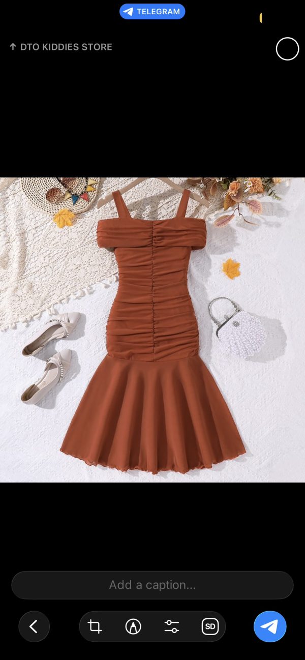 Girls mermaid flare dress
