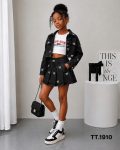 3 piece bow skirt set