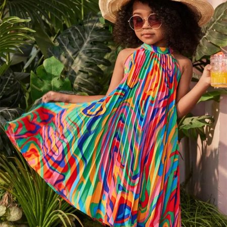 Sleeveless printed dress