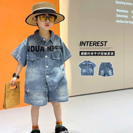 Short sleeve Jean on Jean set