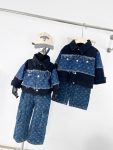 Mixed jeans 2 piece set