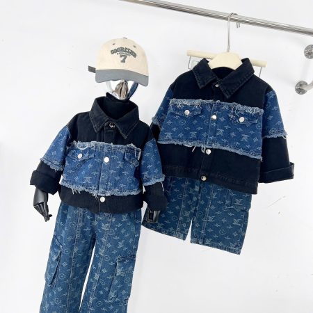 Mixed jeans 2 piece set