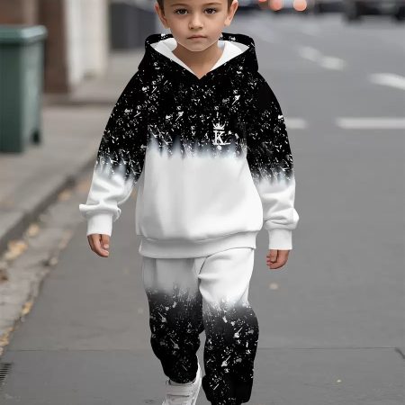 Starry sky boy/girl hoodie set