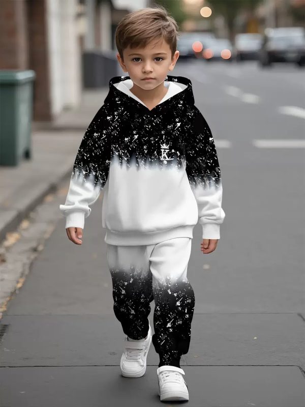 Starry sky boy/girl hoodie set