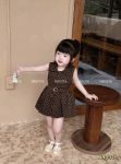 Poke dot gown with belt set