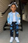 Boys 3 piece varsity jacket set