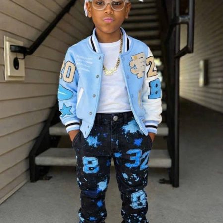 Boys 3 piece varsity jacket set