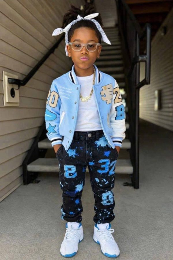 Boys 3 piece varsity jacket set